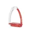 Tech Venice Flat Evo Safety Stirrups-Silver/Red